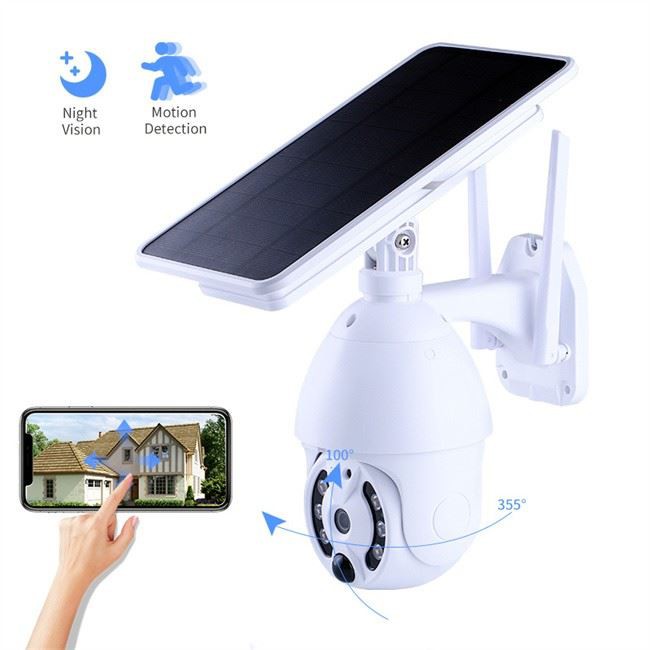 Spherical waterproof PTZ Solar Camera