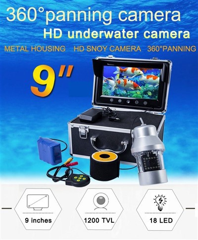 Kamera Ikan Bawah Air 9 Inci LED Skrin 360 darjah PANNING FISH Finder